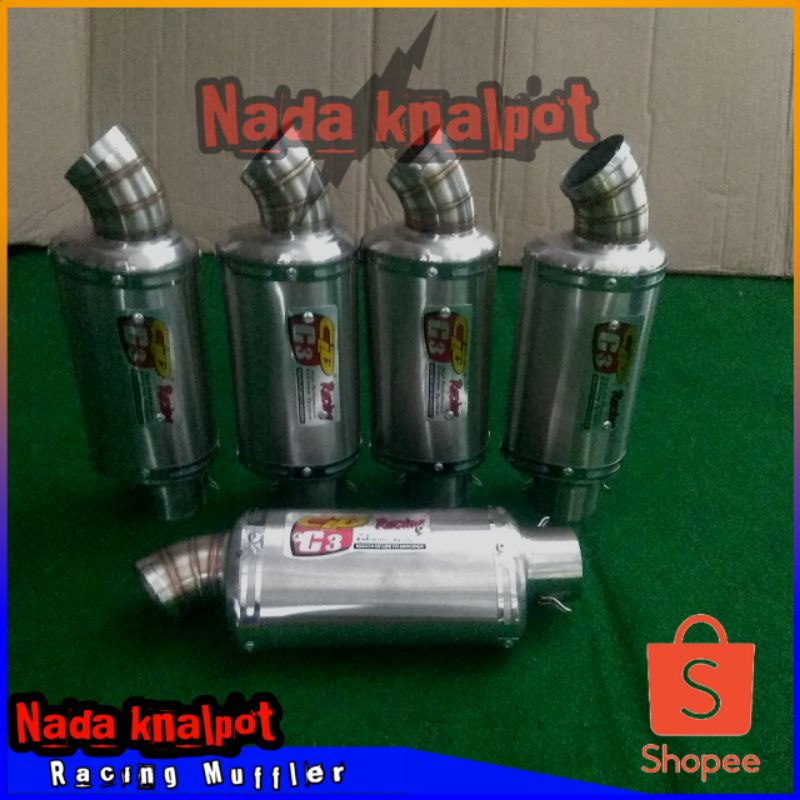 Knalpot CLD C3 Tri Oval Inlet 50 mm Slincer only/ Selencer knlapot Recing CLD C3/Silincer knalpot CD
