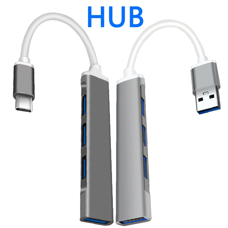 Hub Splitter 4 Port USB 3.0 Tipe C 3.1 5gbps Untuk Lenovo Xiaomi Macbook Air PC Komputer