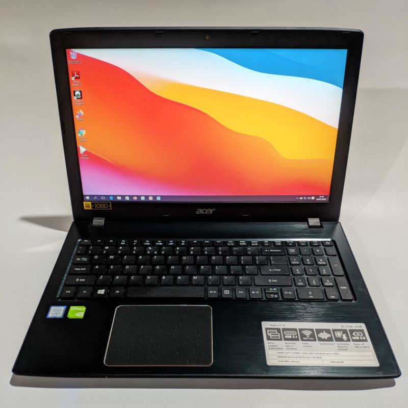 laptop editing dan gaming acer aspire E5 576G - core i5 8250u gen8 - ram 16gb  Dual vga Nvidia GeForce MX150