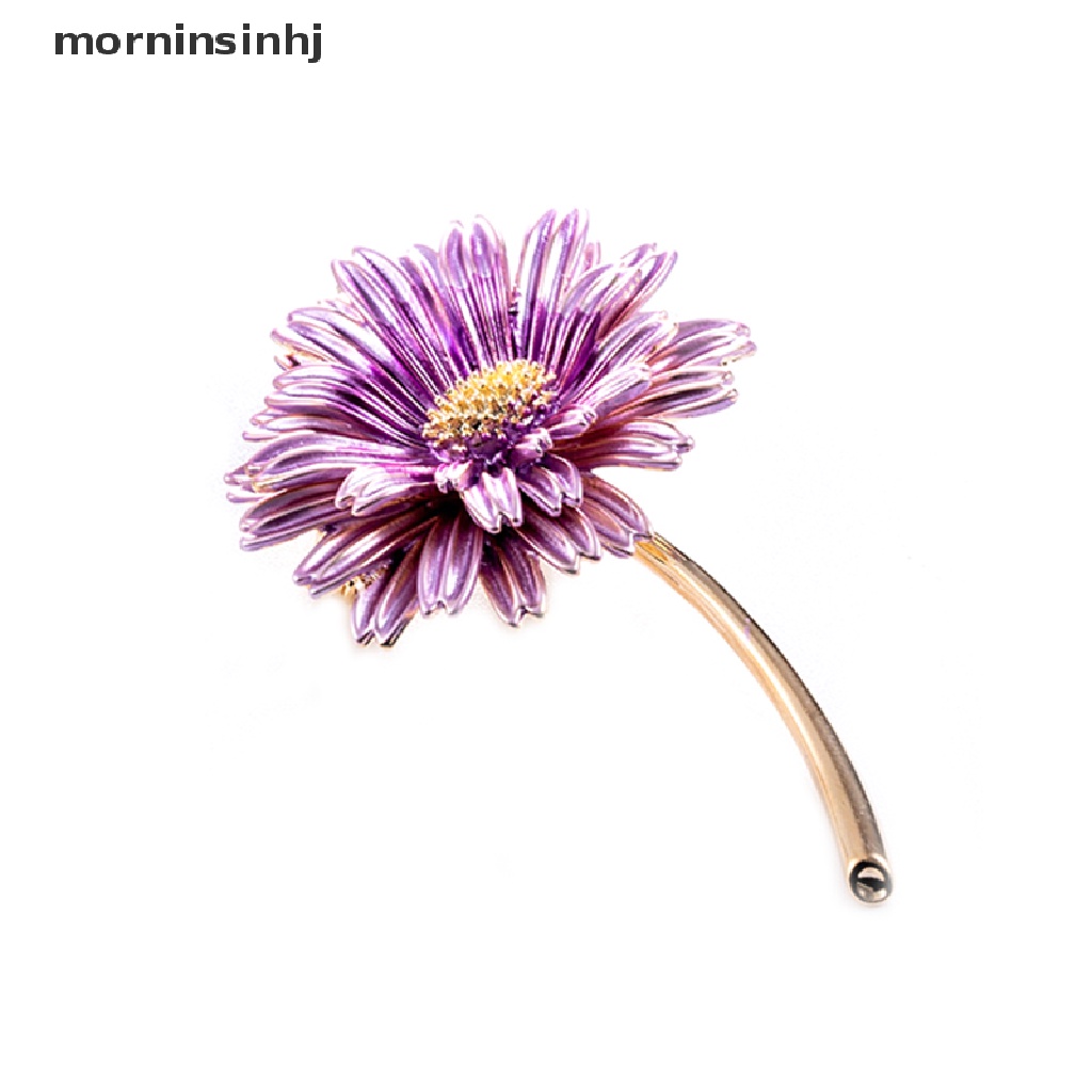 Mornin Bros Pin Enamel Desain Bunga Aster Untuk Wanita