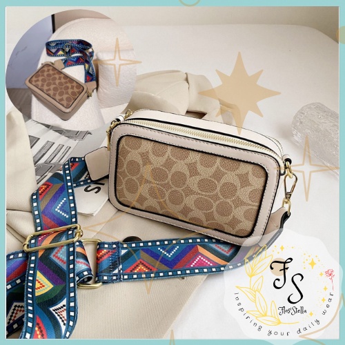 Flosstella.id Tas Selempang Bahu Kotak Petak Kasual Wanita Jalan Women Bag Box Ready Import Fashion 