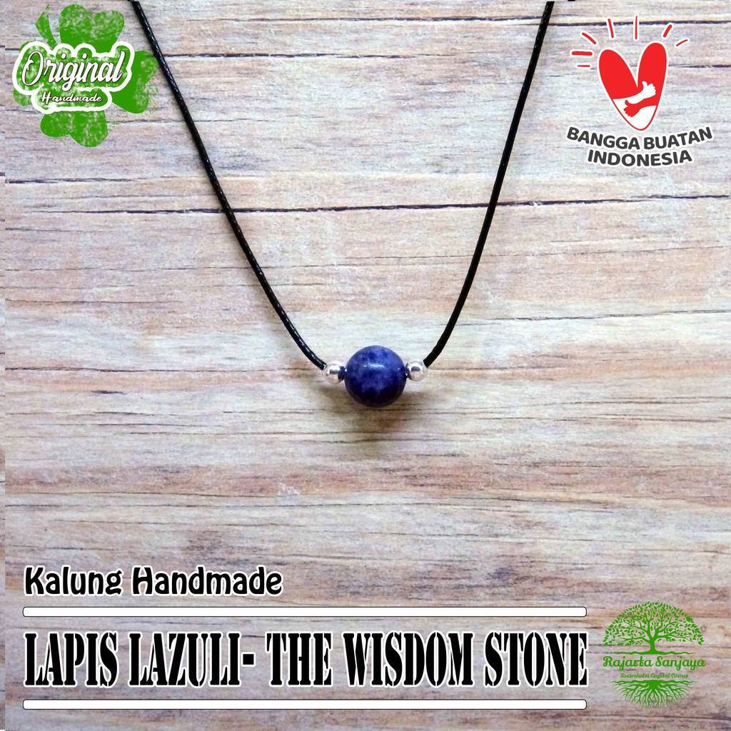 Kalung Batu Handmade Rajarta Batu Lapis Lazuli The Wisdom Stone