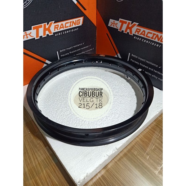 VELG TK RACING 215 RING 18 HITAM DAN SILVER