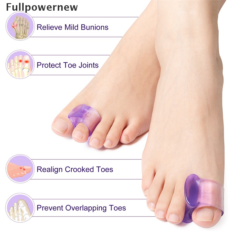 [FULL] 4pairs Soft Silicone Gel Toe Separator Hallux Valgus Bunion Thumb Corrector