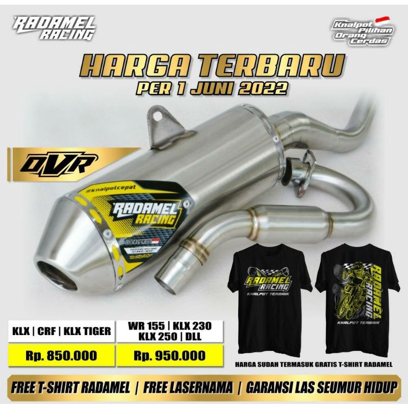 KNALPOT RADAMEL RACING type OVER# KLX 150SERIES/CRF150L