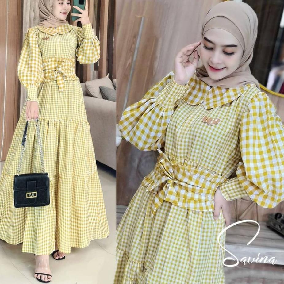 ❆ [ NEW ] Savina Maxy / Gamis Wanita Terbaru / Kekinian / Fashion Muslim / Dress Wanita Murah / Baha