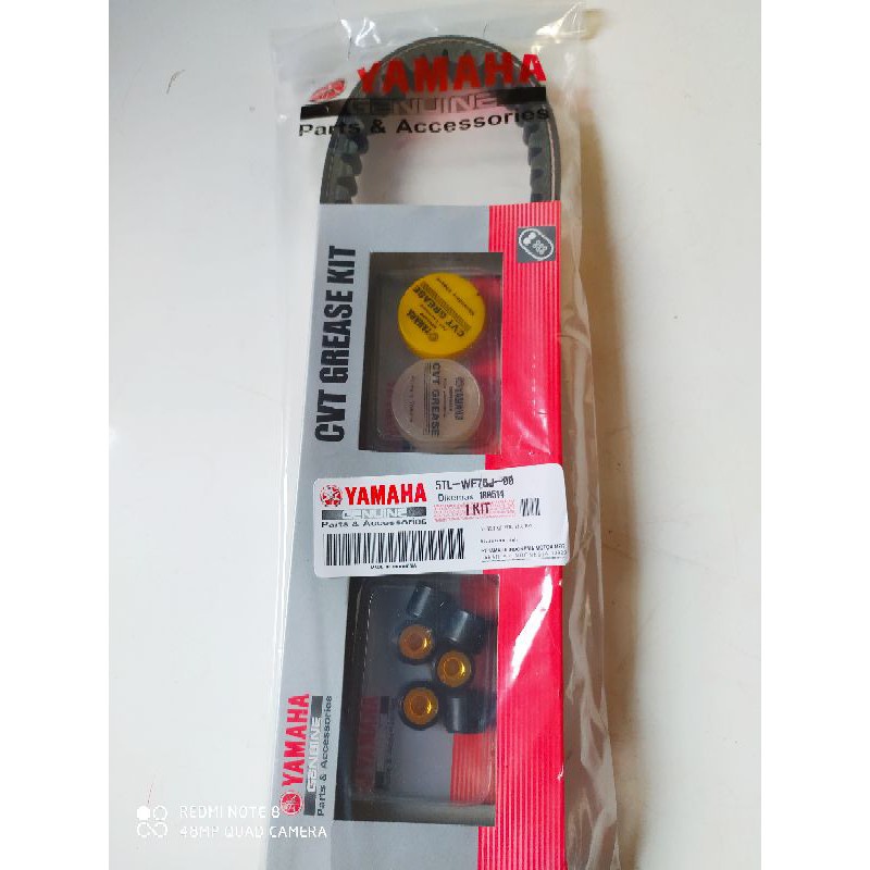 V-BELT ASSY SET YAMAHA MIO SPORTY/MIO SMILE/SOUL KARBU/KODE 5TL/5LW KUALITAS ORI