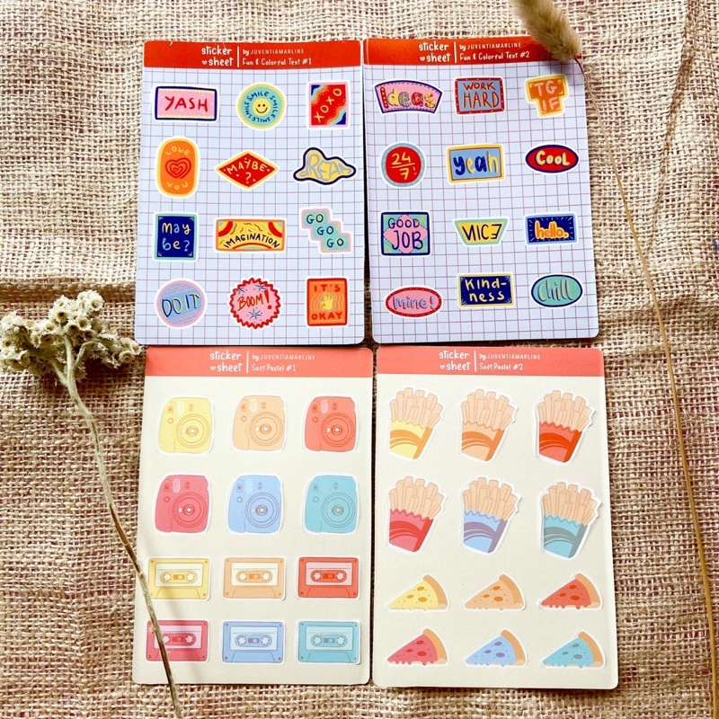 

Sticker A6 Vinyl | by juventiamarline | Fun&Colorful Text Sticker