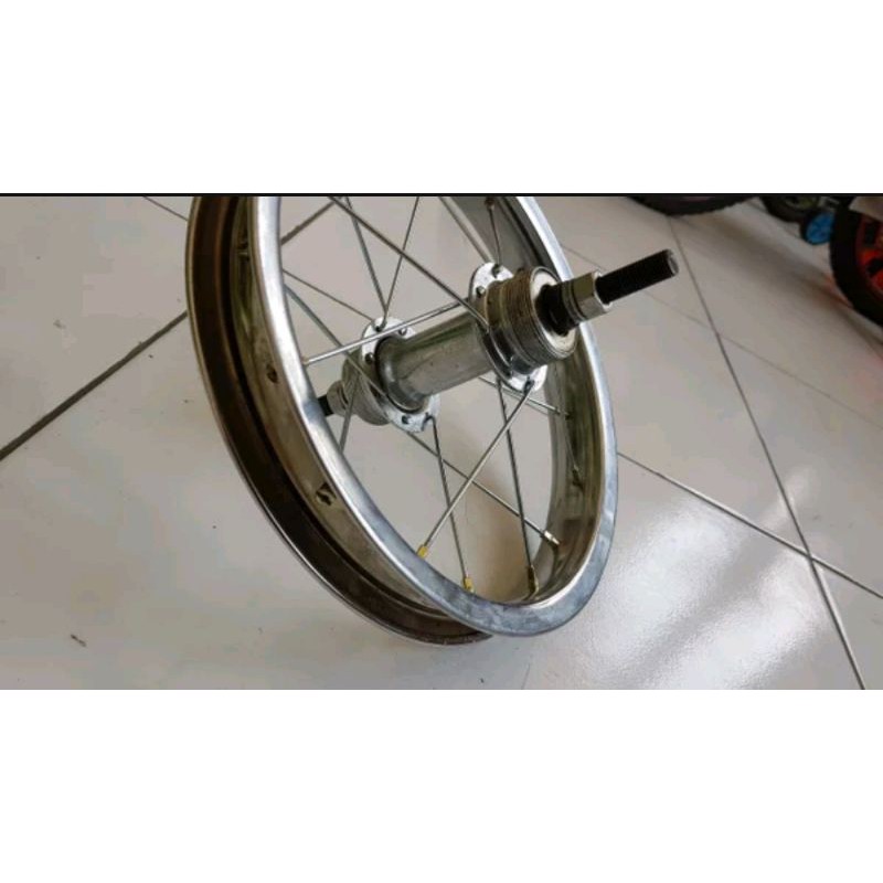 roda belakang sepeda anak ukuran 12 inch bahan steel