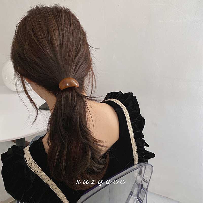 IKAT RAMBUT KARET ELASTIS KOREA MAINAN BATU CEMBUNG PITA AKSESORIS WANITA RETRO VINTAGE FRENCH STYLE / KOREAN ELEGANT PONYTAIL HIGH END RUBBER BAND HAIR ELASTICS TIES MARBLE STONE ACCESSORIES