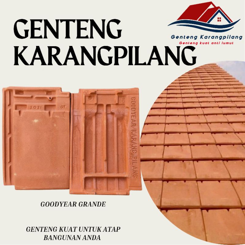 Genteng Karangpilang Goodyear Bambe Bisma Gemini Varia Flat Beton Keramik