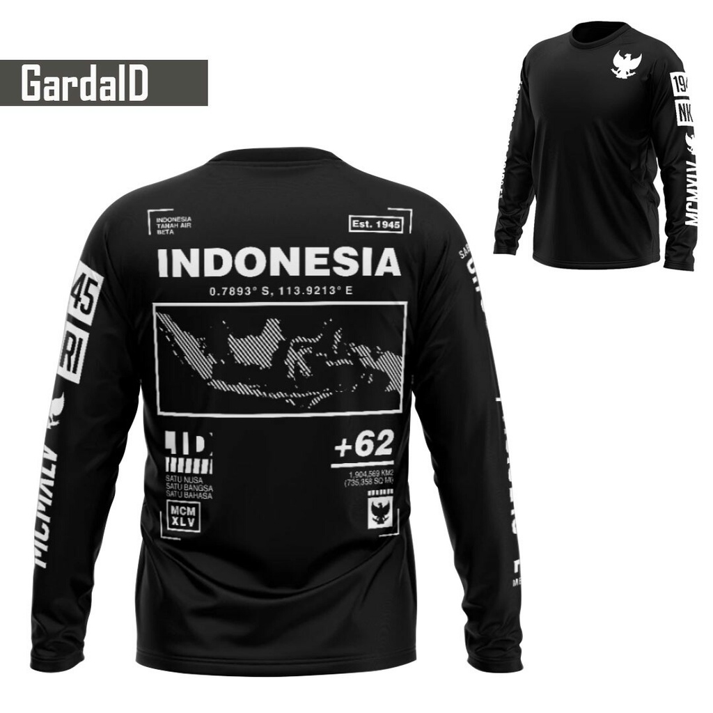 baju pria kaos Gardanid lengan panjang