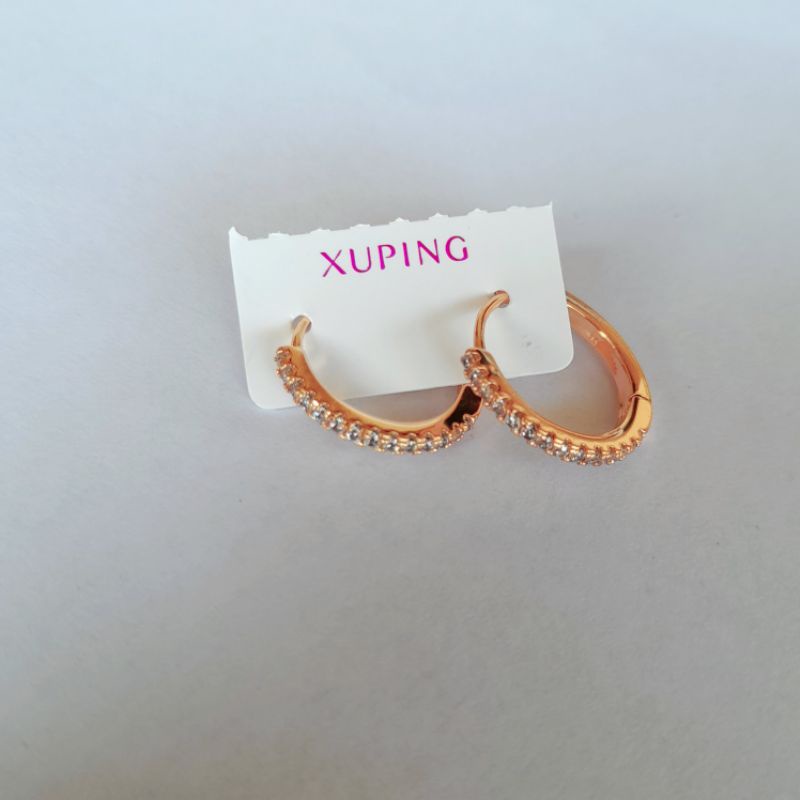 anting xuping original rose gold / kuning kemerahan DM1,5cm