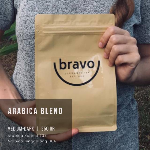 

Arabica blend Kerinci dan Singgalang 250 gr Bravo Coffee