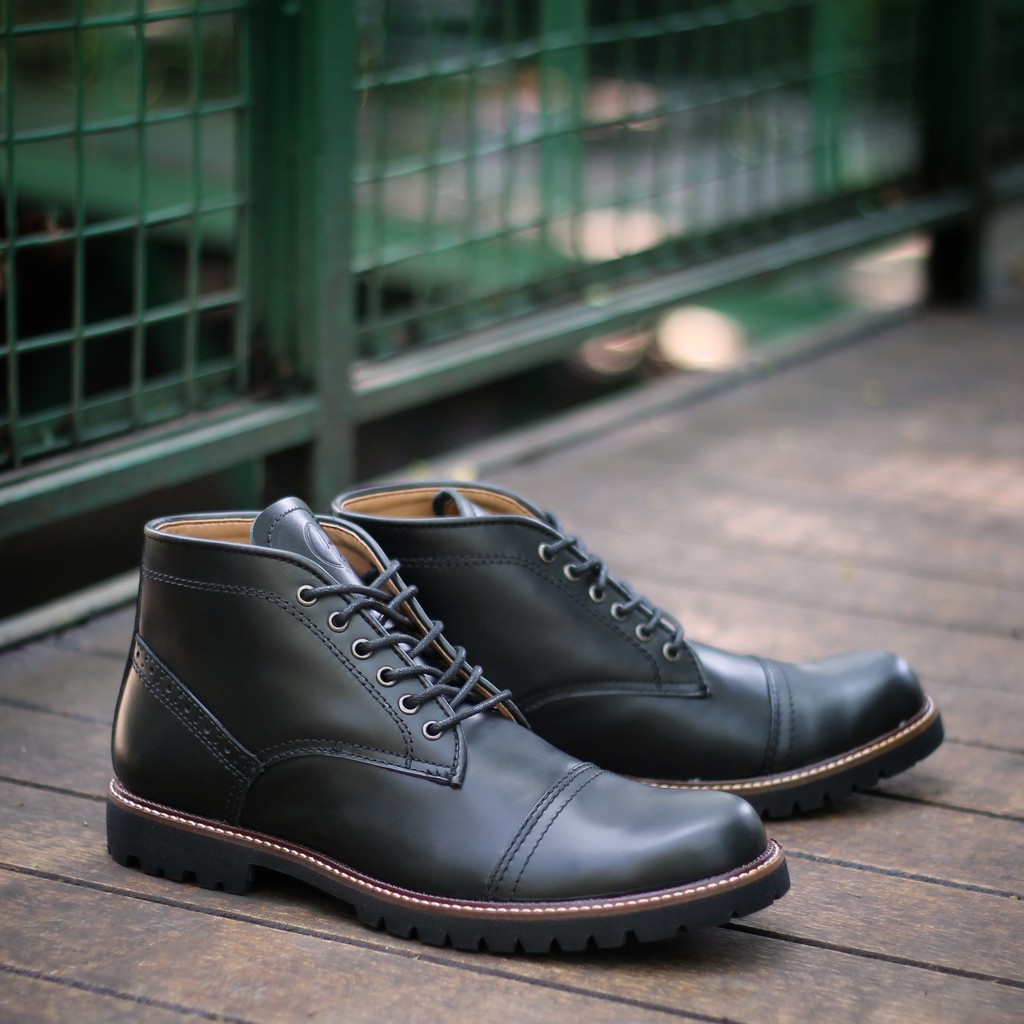 ACOUSTIC BLACK (KULIT ASLI) |ManNeedMe x Reyl| Sepatu Safety Boots Pria ORIGINAL