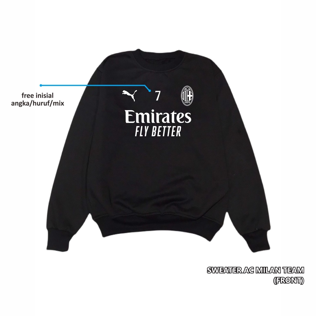 SWEATER *CMILAN TEAM | Jersey Bola Jaket Bola Hoodie Bola Sweater Bola K05