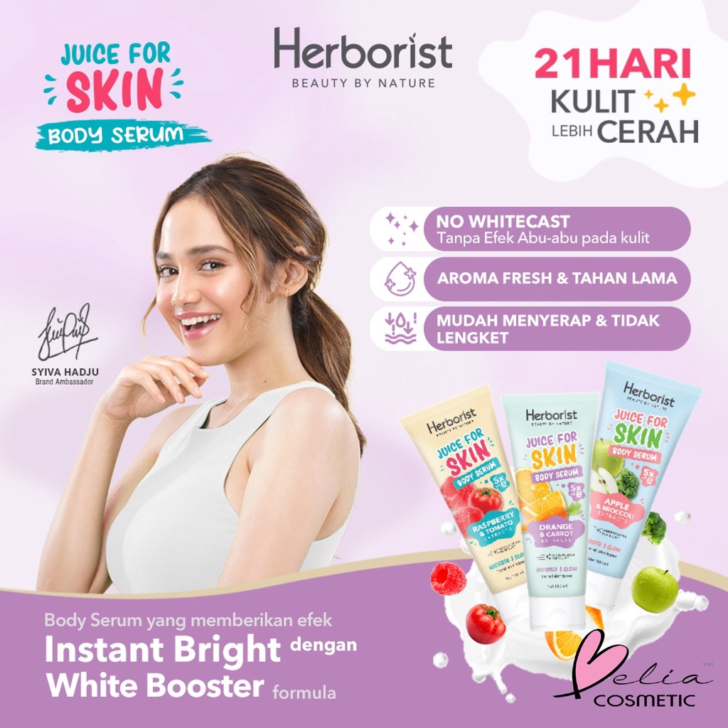 ❤ BELIA ❤ Herborist Juice For Skin Body Serum | Face Scrub | Exfoliating Gel Scrub | BPOM