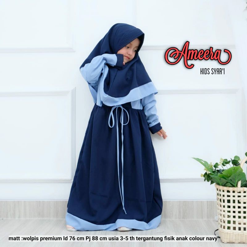 GAMIS ANAK AMEERA KIDS SYAR'I SETELAN GAMIS DAN HIJAB