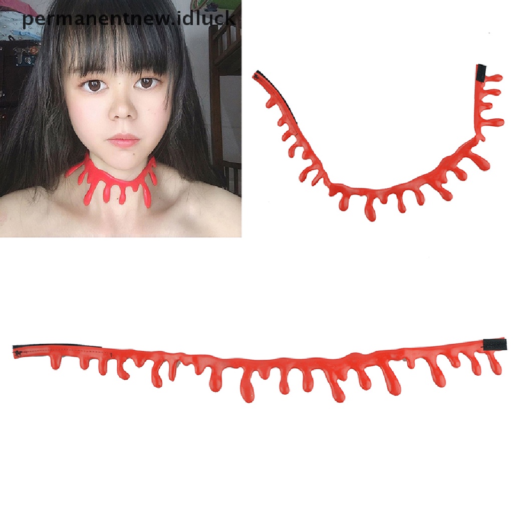 Kalung Choker Bentuk Darah Untuk Dekorasi Pesta Halloween