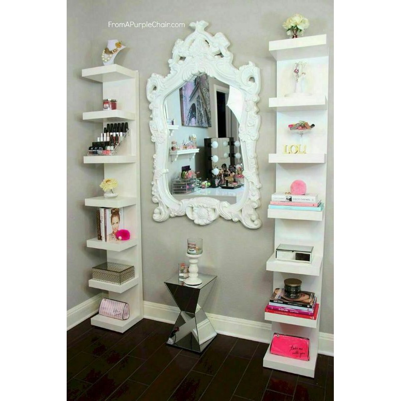 Rak Dinding Minimalis tempel Ambalan kayu unik modern ruang tamu tengah dapur cafe kamar tidur ei