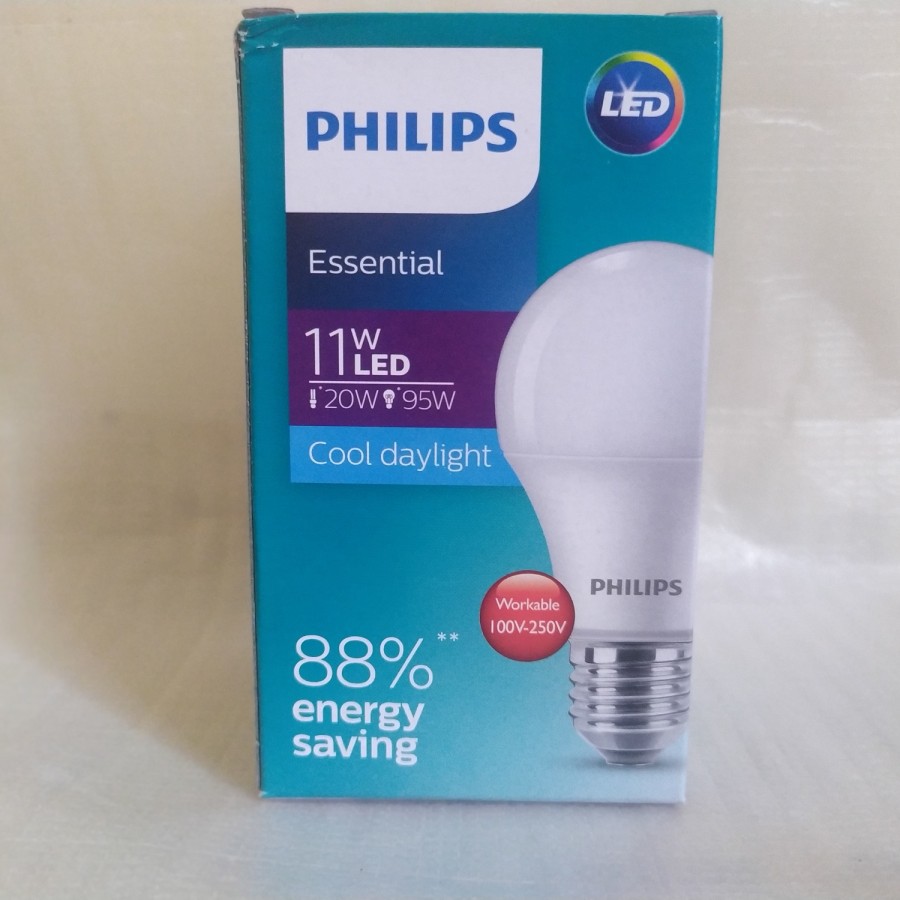 Bohlam Bola Lampu Philips LED Bulb Essential 5W 7W 9W 11W 13W Watt Putih