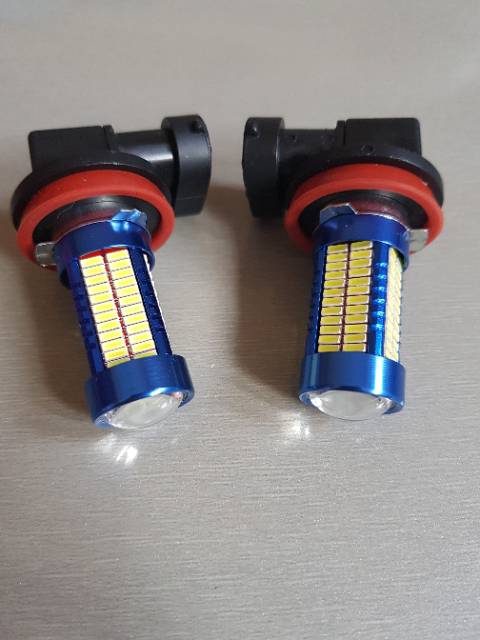 Lampu Led Fog Lamp H11 H8 H16 Nyala 2 Mode Strobo dan Manteng 106 Led