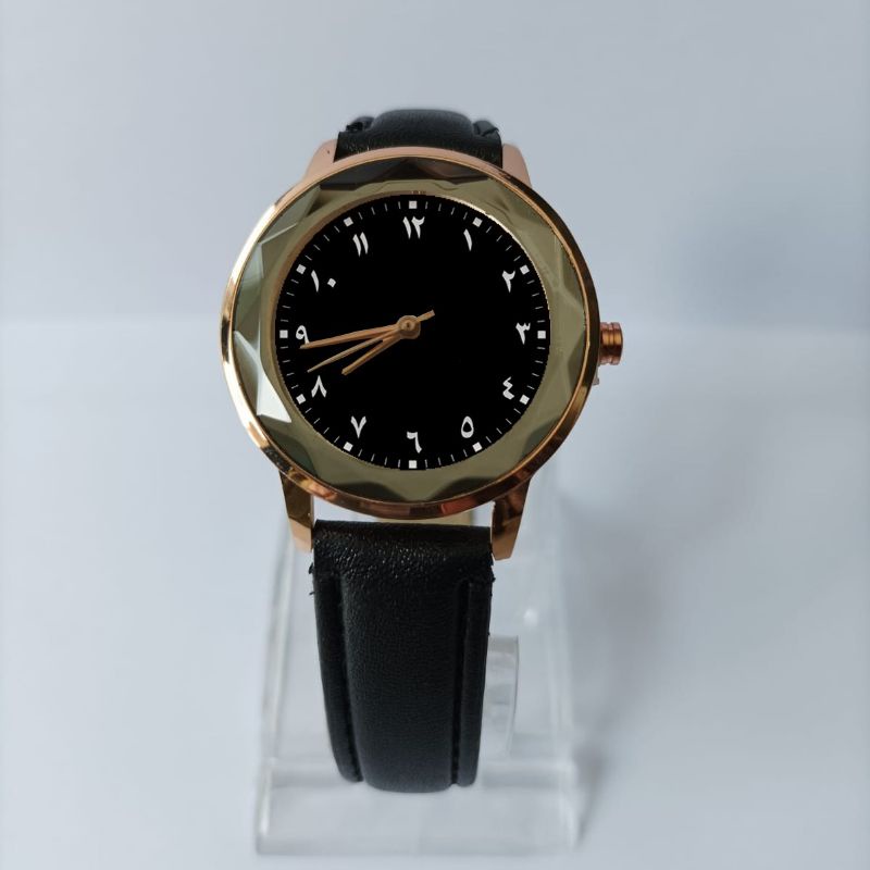 Jam Tangan Custom Wanita Arabic Faceclock Angka Arab
