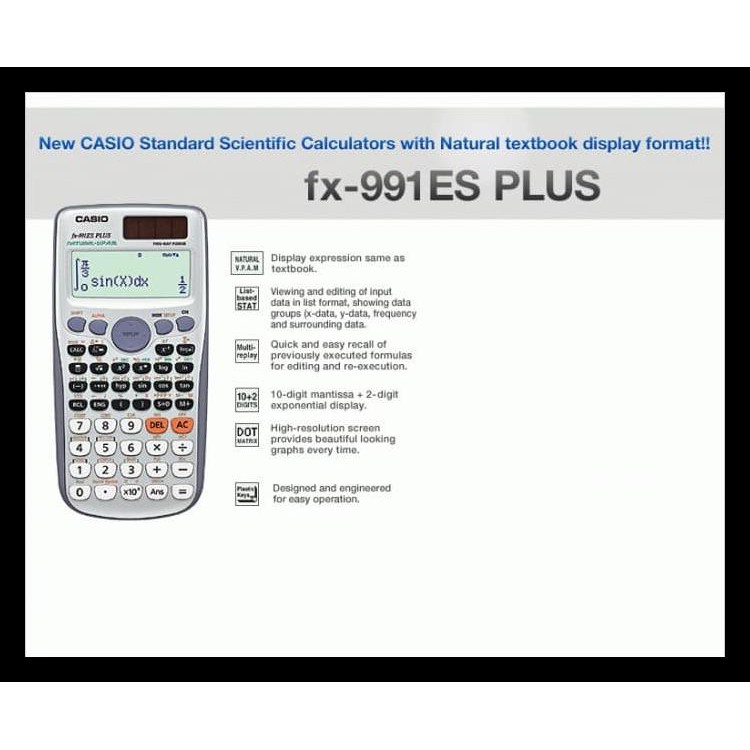 

Diskon Calculator - Casio - Scientific Calculator Fx-991Es Plus Keren