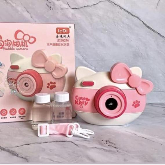➥ MAINAN ANAK BUBBLE CAMERA HELLO KITTY ELEKTRIK KAMERA GELEMBUNG BUSA SABUN BLOWER KARAKTER HELLO K