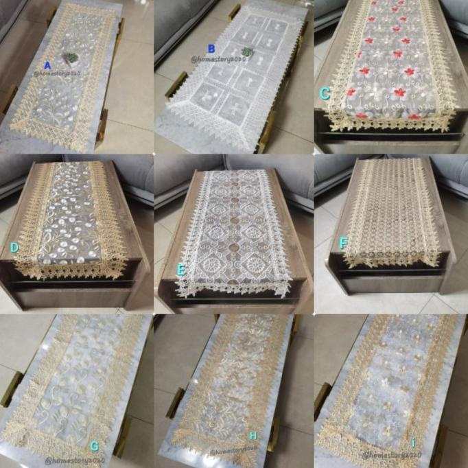 Taplak meja tamu renda rajut/loper