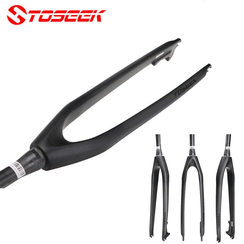 IMPORT TOSEEK 1-1/8  Carbon Fork MTB Tapered Fork Mountain Bike Rigid Straight Disc Brake