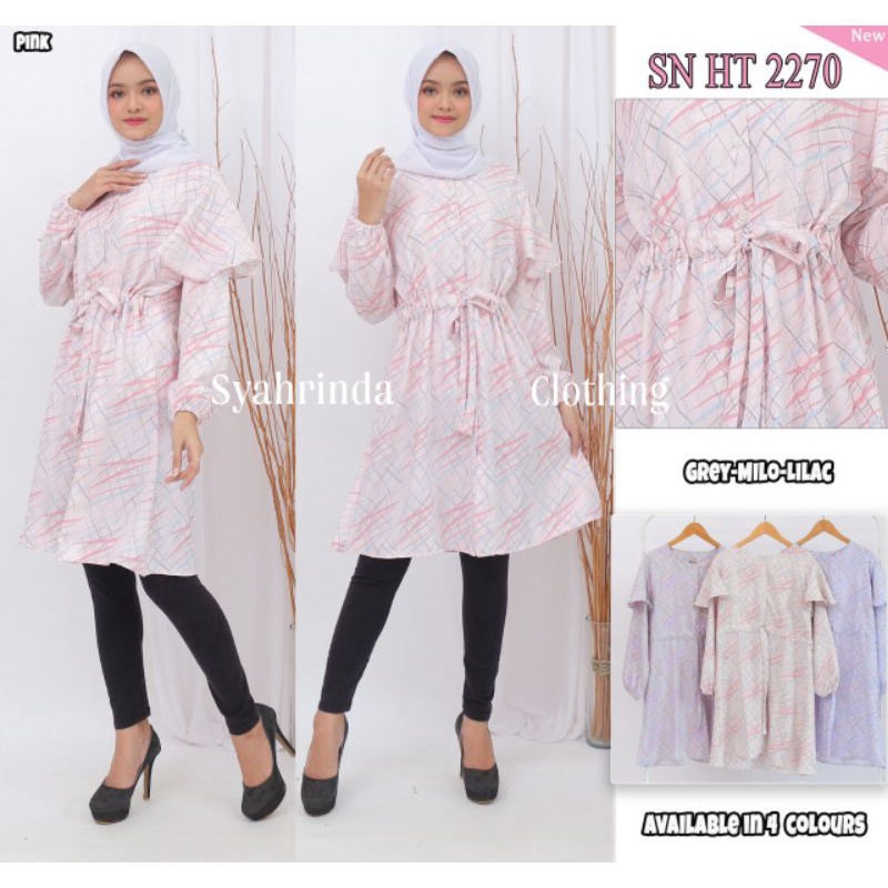 TUNIK WANITA IMPORT PREMIUM SHAKILA MOTIF TALI SERUT