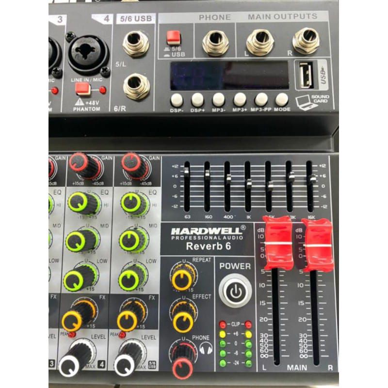 mixer sound system hardwell Reverb 6. 6ch kwalitas bagus