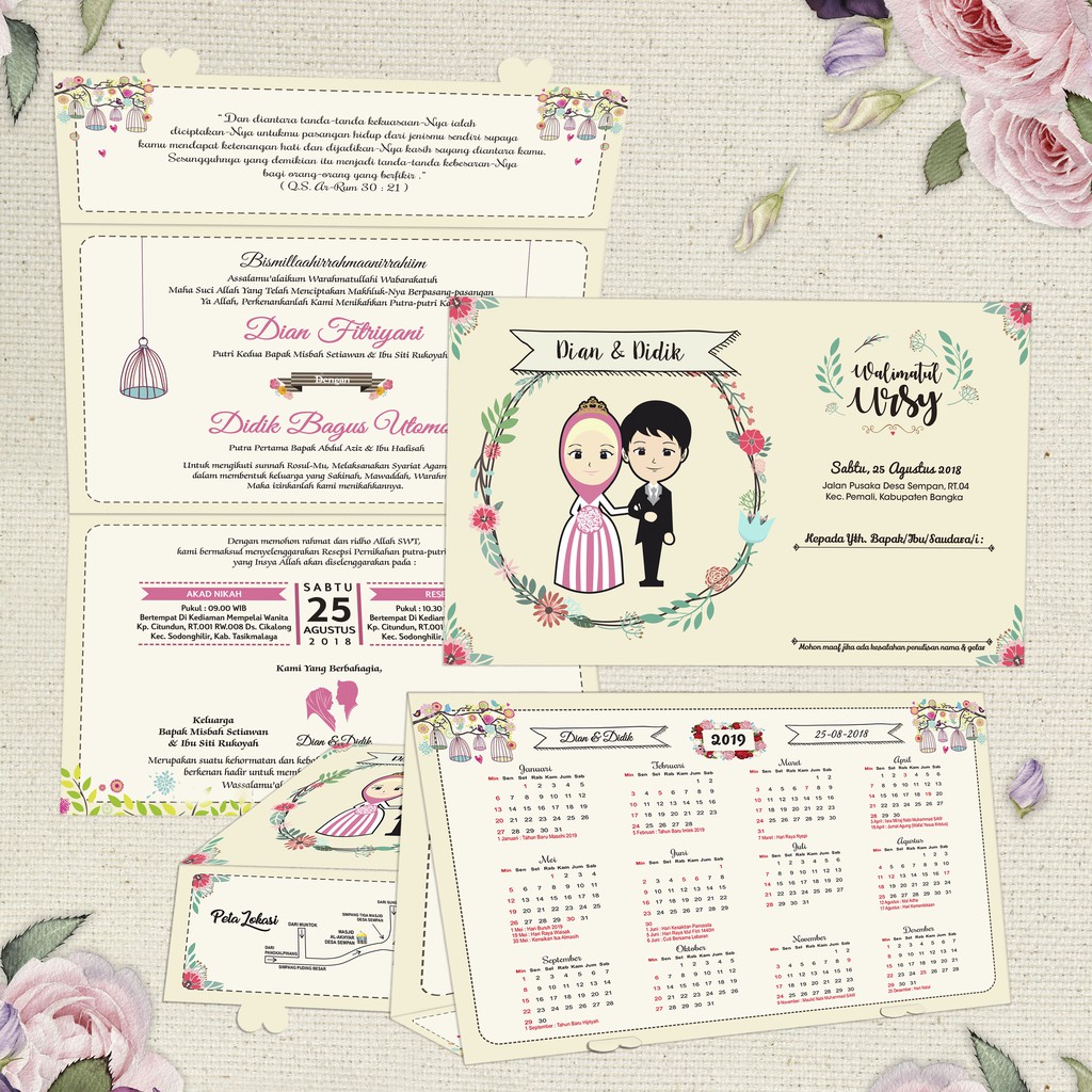 

UNDANGAN PERNIKAHAN PROMO KALENDER CREAM