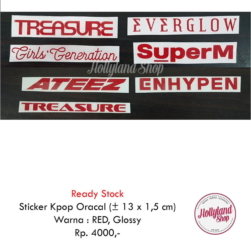 

Sticker Cutting Red Glossy (3pcs) Treasure Ateez Bigbang ENHYPEN Red Velvet dll Unofficial