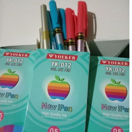

(12pcs)Pulpen Gel Ipen X Apel Hitam/Pulpen Gell ink