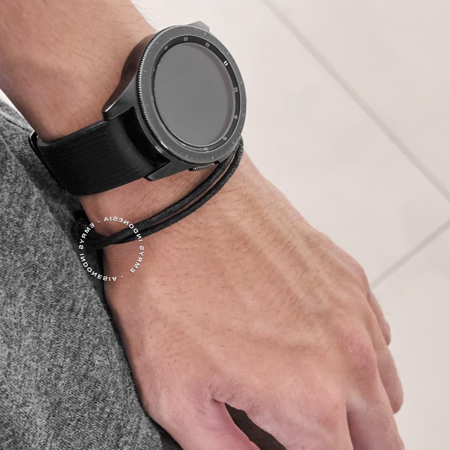 Terlaris Emrys DUSTIN BLACK Simple Bracelet Gelang Couple pria wanita ter ,,