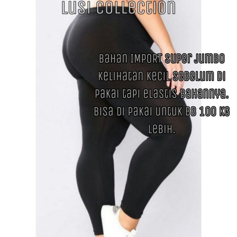 Legging super jumbo IMPORT PANJANG muat BB sampai 100 kg