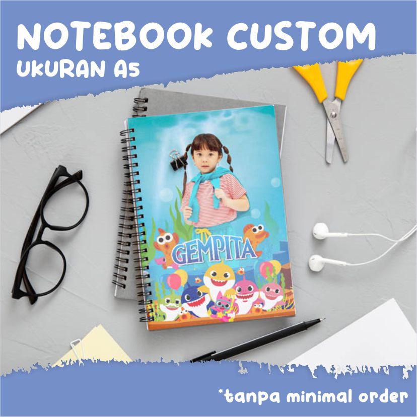 

NOTEBOOK SPIRAL CUSTOM | BABY SHARK