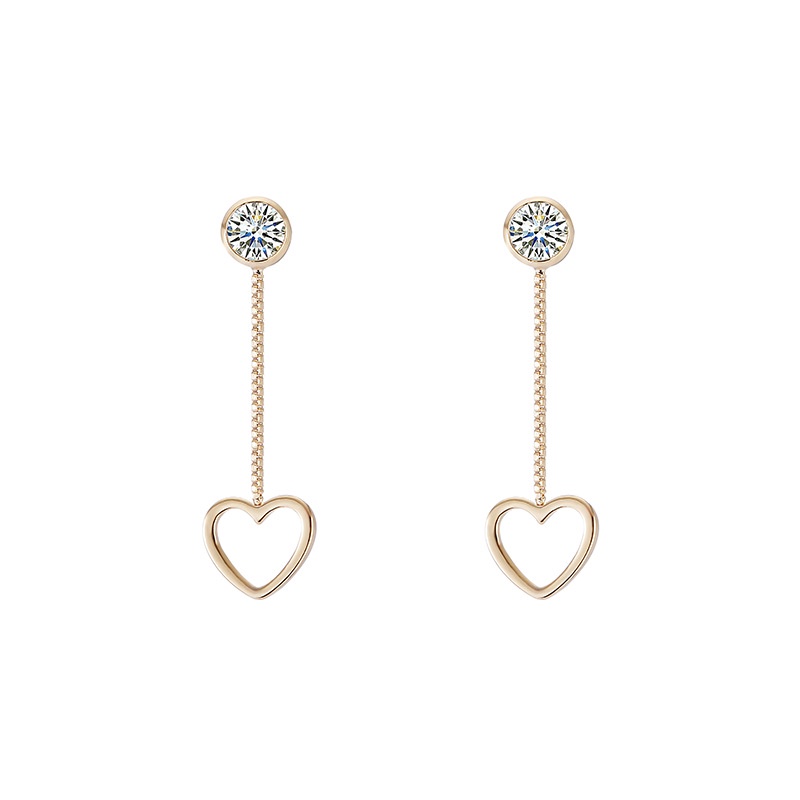 Ins gaya Bersih merah stud anting-anting perempuan earbud gaya dingin temperamen Korea sederhana pri