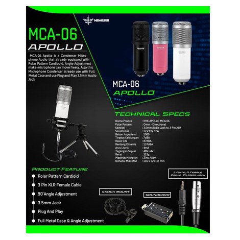 ITSTORE Mic condenser NYK Nemesis MCA-06 Apollo Microphone MCA 06