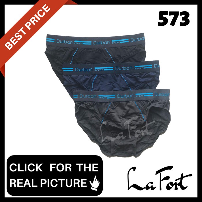 Celana Dalam Durban 573 Pria ORI Serat Bambu CD Cowok Berkualitas - M