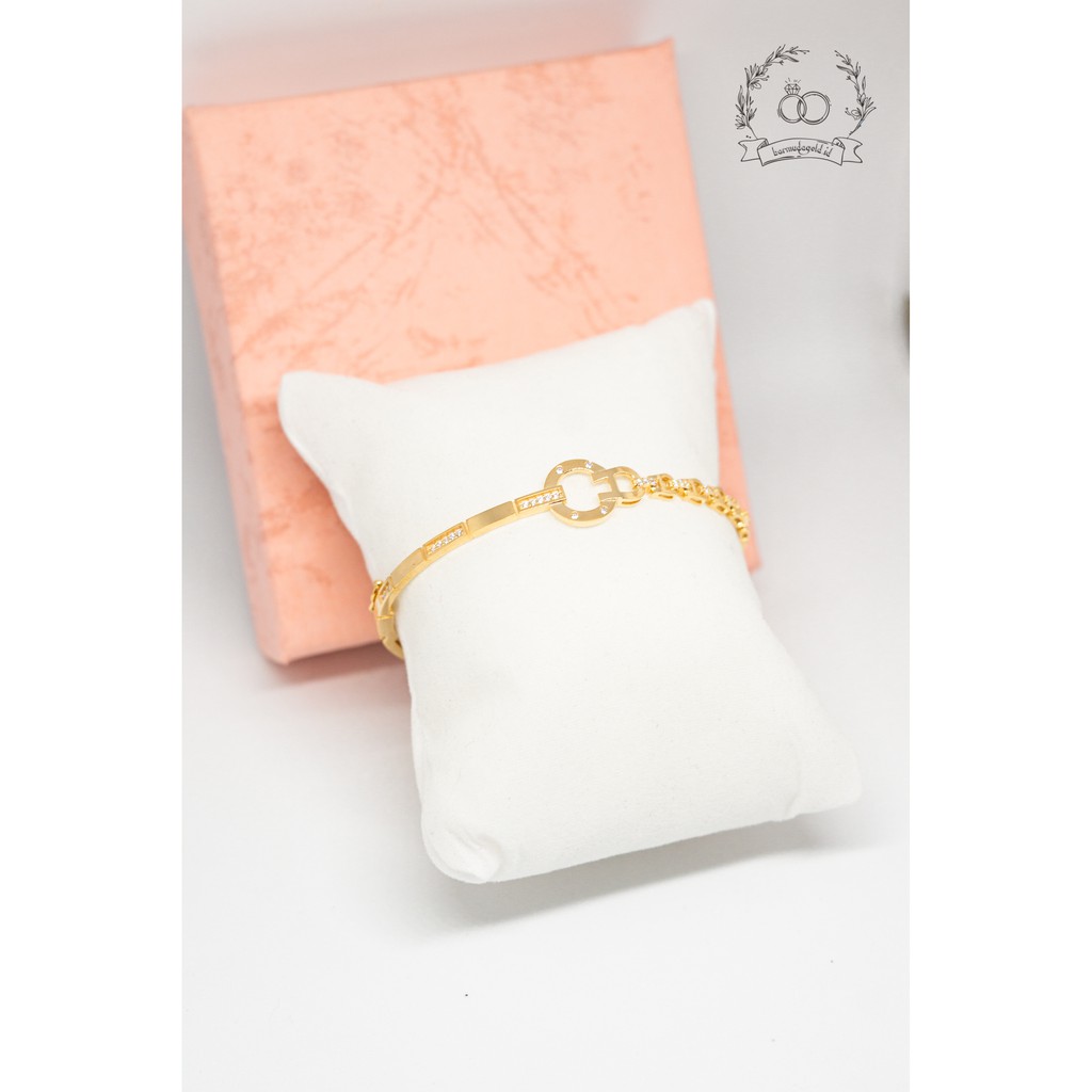 Gelang emas asli kadar 300 yt oval model