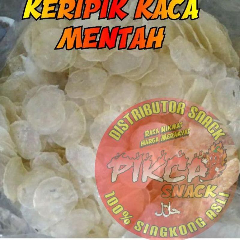 

pikca mentah / keripik kaca.(500gr)