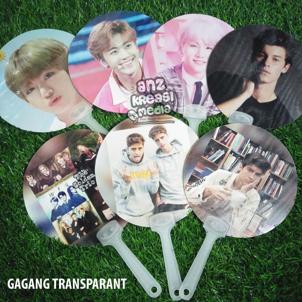 KIPAS TANGAN HANDFAN CUSTOM SOUVENIR KADO UNIK - 2 SISI