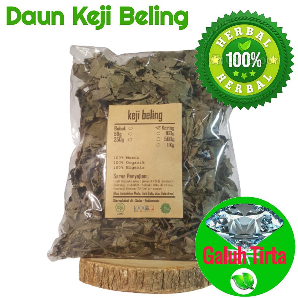 

1 Kg Keji beling Kejibeling kering murni asli original organik premium Strobilanthes Crispa