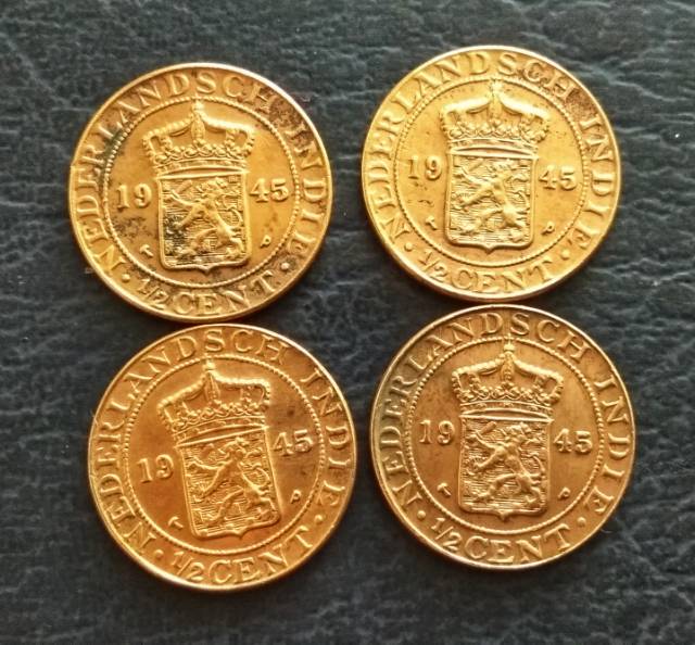 Koin kuno 1/2 sen Nederlandsch indie