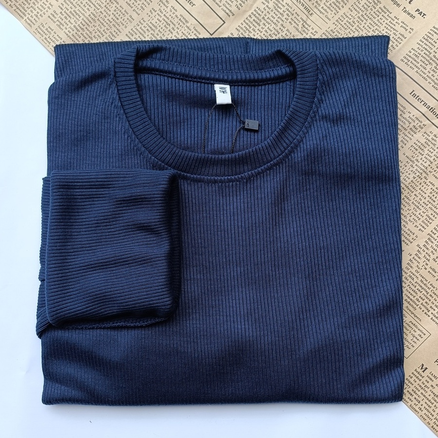 PART II Kaos Rib Premium / Kaos Grosir / Kaos Rib Premium Tebal / Kaos Lengan Panjang Termurah-NAVY