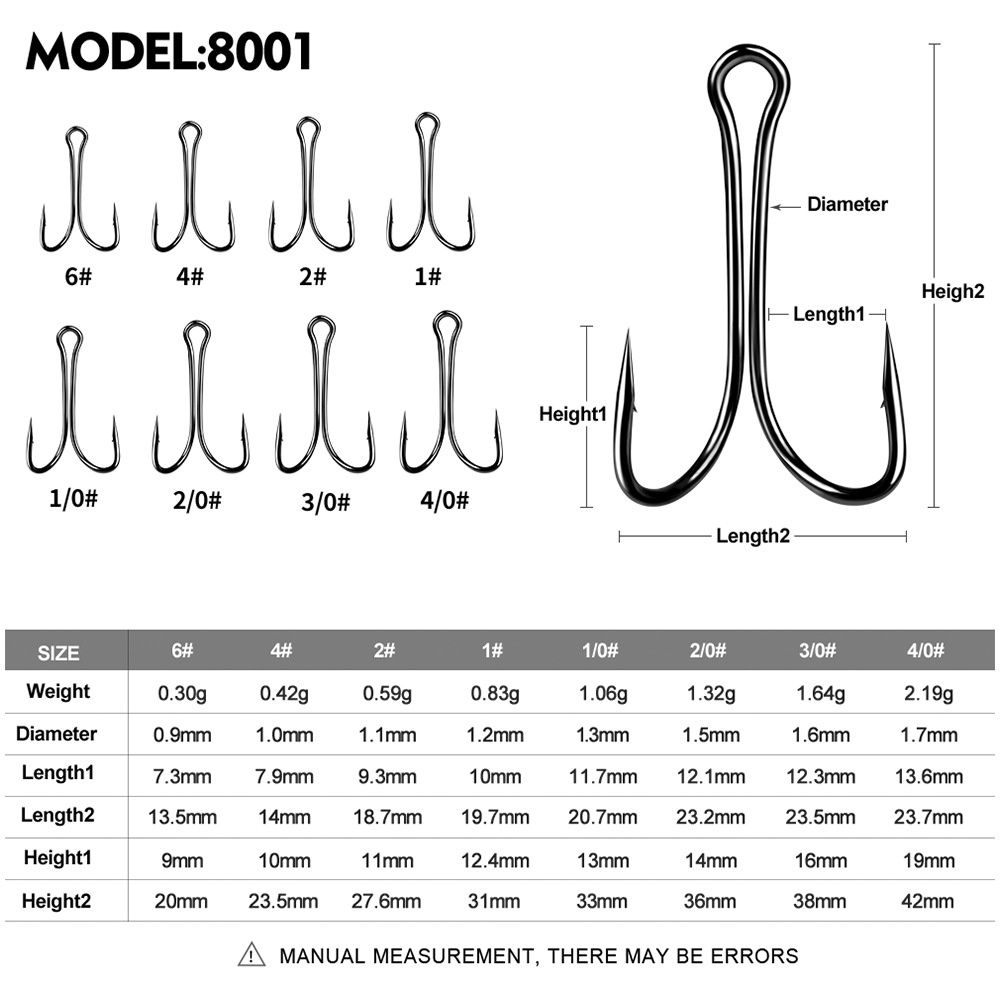 SHILIHUI 50pcs Set Kail Pancing Double Hook Soft Frog Ukuran 1#-4/0# Untuk Umpan Katak Palsu Alat Pancing Murah Hight Carbon Steel Ikan Tajam