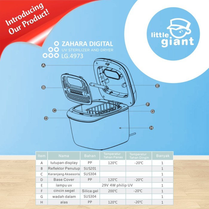 Little Giant - ZAHARA Digital UV Sterilizer and Dryer LG4973